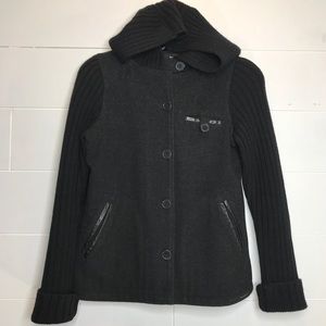 Smartwool Button Up Sweater Jacket With Hood Warm